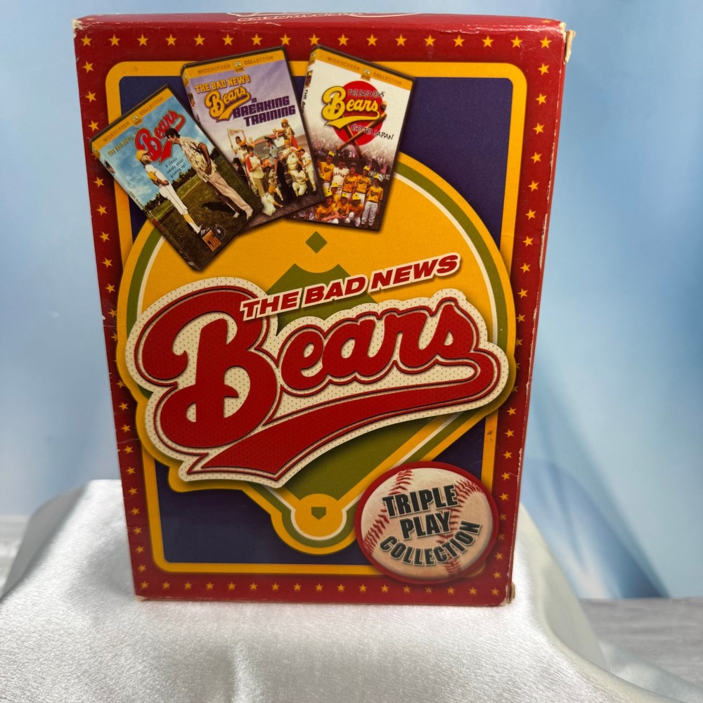 Paramount The Bad News Bears Triple Play Collection DVD Set 3-Movie Vintage Box